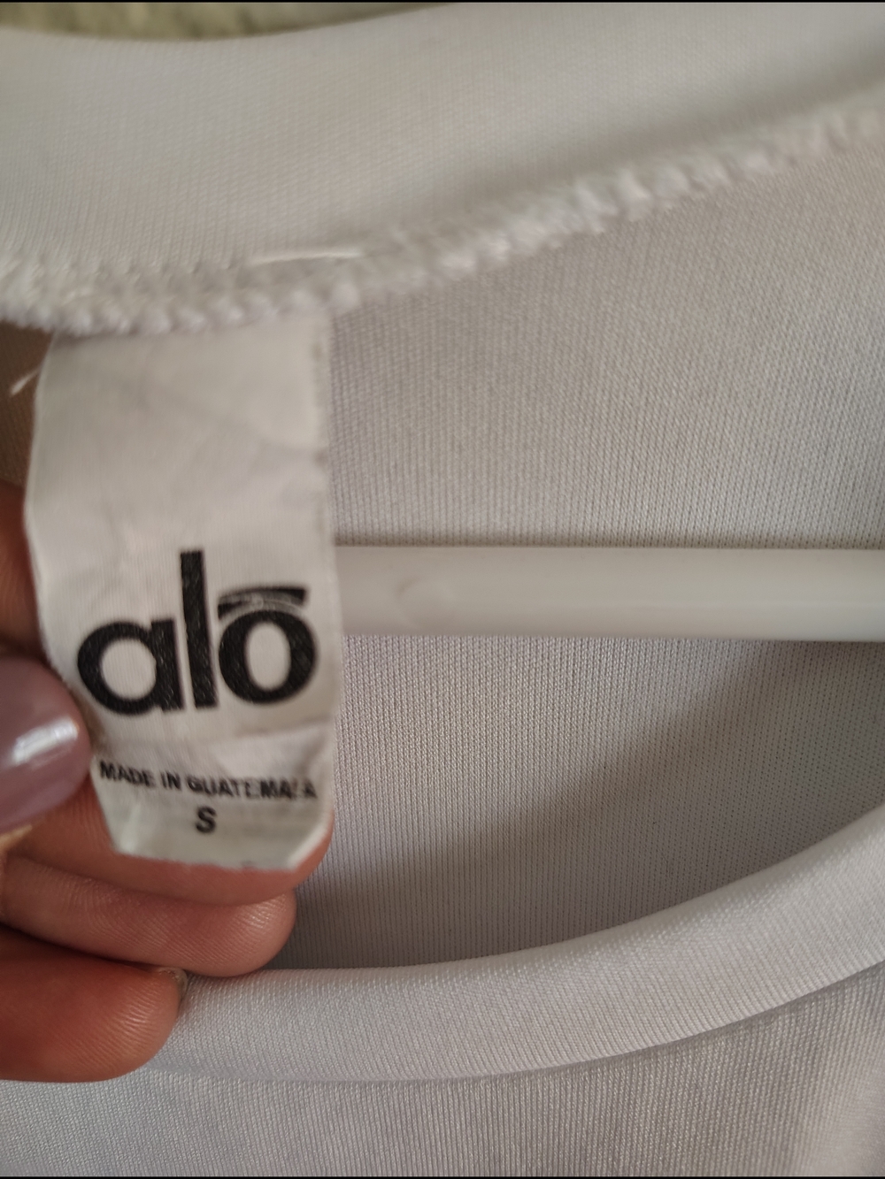 ALO Yoga White Crew Neck Tee - Picture 3 of 3